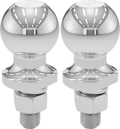 CURT 40003 Chrome Trailer Hitch Ball, 3,500 lbs, 2-Inch Diameter, 3/4 x 1-3/4-Inch Shank , Universal Fit in Kuwait