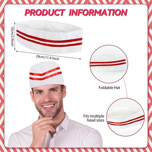 طقم زي النادل، زي صودا جيرك مع مريلة مخططة باللونين الأحمر والأبيض في الخمسينيات من القرن العشرين للرجال والنساء في فيلم ليلة الهالوين in Kuwait