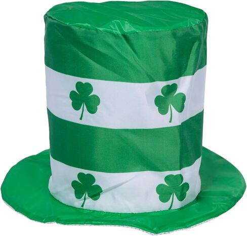 St.Patrick's Day Shamrock Clover Hat,Irish Green Top Hat,Costume Accessories Leprechaun Hat For Men Women in Kuwait