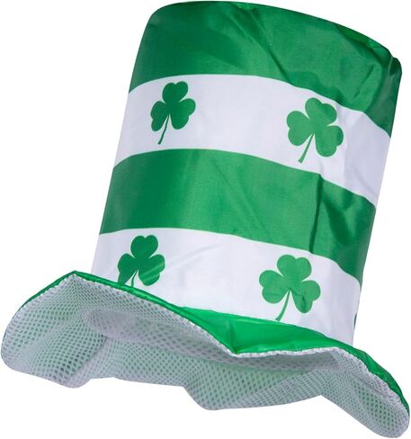 St.Patrick's Day Shamrock Clover Hat,Irish Green Top Hat,Costume Accessories Leprechaun Hat For Men Women in Kuwait