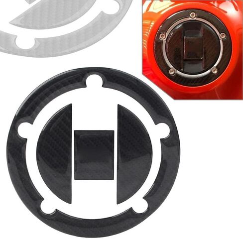 FSFY Real Carbon Fiber Gas Cap Gas Cover Decal Sticker Tank Protector Pad 108mm Diameter Reflective for Suzuki GSXR1300 Hayabusa GSXR1000 GSXR750 GSXR600. in Saudi Arabia