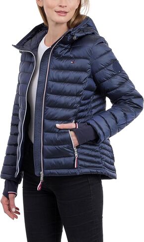 Tommy Hilfiger womens Puffer Jacket, Lightweight Packable Jacket With Hood & Bag in Saudi Arabia