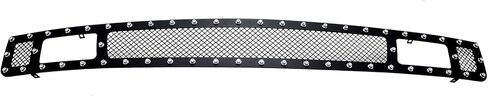 APS Compatible with Chevy Silverado 1500 2007-2013 Tow Hook Showed Lower Bumper Stainless Steel Black Mesh Rivet Studs Front Grill Grille Insert CL5767H in Saudi Arabia
