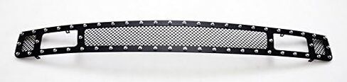 APS Compatible with Chevy Silverado 1500 2007-2013 Tow Hook Showed Lower Bumper Stainless Steel Black Mesh Rivet Studs Front Grill Grille Insert CL5767H in Saudi Arabia