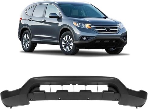 لوحة الستارة الأمامية السفلية الممتصة للصدمات متوافقة مع 2010-2011 Honda CR-V EX EX-L LX SE مع فتحات هواء، عاكس سد الهواء الأسود المزخرف استبدال مباشر لـ 04712SWAA92 HO1015104 71102SWAA01 in Kuwait