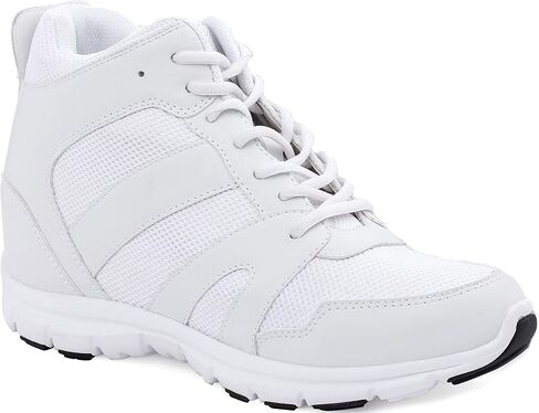 CALTO Men's Invisible Height Increasing Elevator Shoes - Leather/Mesh Lace-up Sporty Trainers - 4 Inches Taller in Saudi Arabia