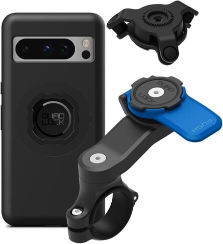 طقم تثبيت على مقود الدراجة النارية بقفل رباعي مع مخفف الاهتزاز وحافظة هاتف MAG لهاتف Google Pixel 8 Pro in Kuwait