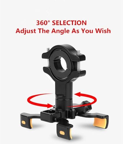 حامل هاتف للدراجة قابل للتعديل بزاوية 360 درجة - حامل هاتف عالمي للدراجات النارية مع مقابض سيليكون مضادة للانزلاق، مناسب بشكل آمن لهواتف iPhone وAndroid - ملحقات الدراجة المتينة in Kuwait