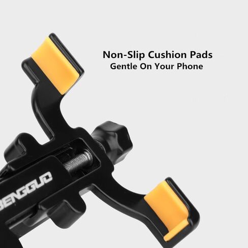 حامل هاتف للدراجة قابل للتعديل بزاوية 360 درجة - حامل هاتف عالمي للدراجات النارية مع مقابض سيليكون مضادة للانزلاق، مناسب بشكل آمن لهواتف iPhone وAndroid - ملحقات الدراجة المتينة in Kuwait