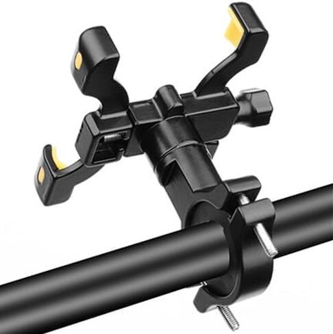 حامل هاتف للدراجة قابل للتعديل بزاوية 360 درجة - حامل هاتف عالمي للدراجات النارية مع مقابض سيليكون مضادة للانزلاق، مناسب بشكل آمن لهواتف iPhone وAndroid - ملحقات الدراجة المتينة in Kuwait