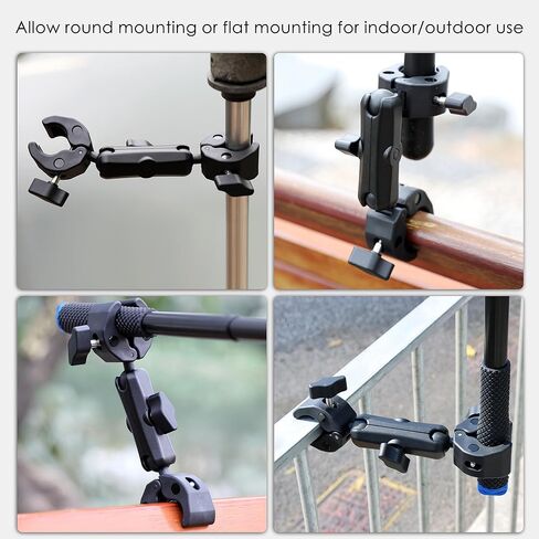 1'' Ball Clamp Mount Base with Tough-Claw for Handlebar Rail 0.8'' to 1.97'' in Diameter, 1'' Ball Adapter for RAM Mounts B Size Double Socket Arm & Bike/Motorcycle/Phone Holder in Saudi Arabia