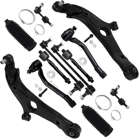 ASAPE 12 Pcs Suspension Kit - Fit 2012-2015 for Kia Optima 2012-2013 for Hyundai Sonata, Include - Front Lower Control Arm w/Ball Joint Front Outer and Inner Tie Rod End Sway Bar End Link Boot in Saudi Arabia