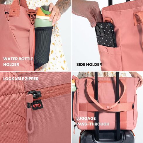 Sherpani Jetsetter, 15" Laptop & Tablet Business Work Tote with Removable Shoulder Strap, 16L Travel Crossbody Bag in Kuwait
