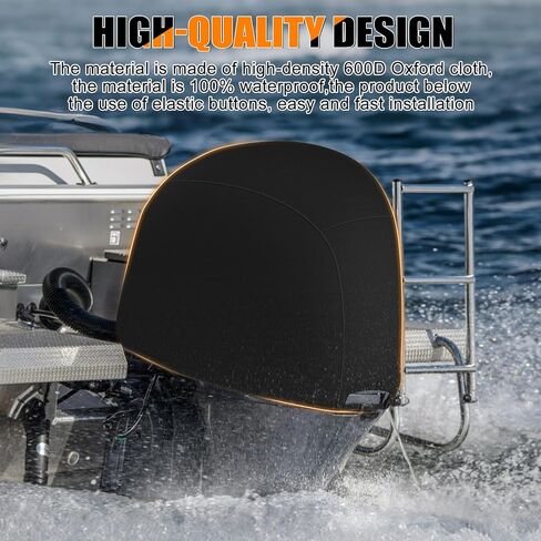 Outboard Motor Cover Compatible with Yamaha F75 F80 F90 F100 F115 F115B 4-Stroke, Heavy Duty Waterproof 600D Oxford Fabric Outboard Engine Cover in Saudi Arabia