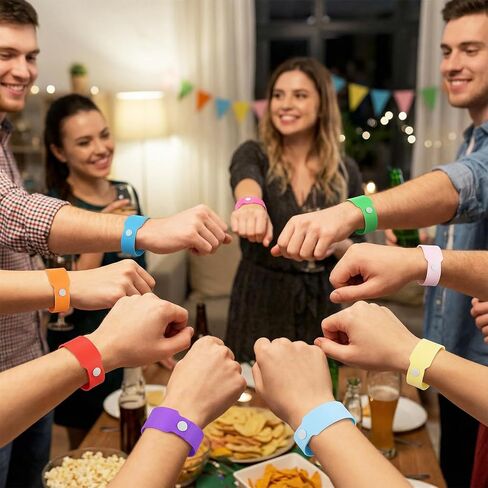 60 Pcs Plastic Event Wristbands 10 Colors Plastic Wristbands Vinyl Colored Bracelet Wristband Extended Wear Arm Band for Nightclubs Bars Park Events Concerts Carnivals Weeding in Saudi Arabia