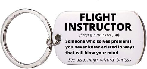 Infinity Collection Flight Instructor Gift, Personalized Flight Instructor Keychain, Pilot Jewelry Gift, Coworker Keychain in Kuwait