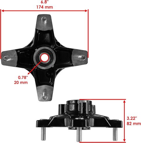 Caltric Front Left and Right Wheel Hub Compatible with Honda Sportrax 250 TRX250EX 2X4 2005-2008 in Saudi Arabia