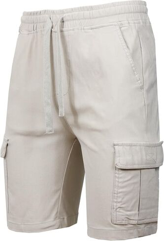 Galaxy by Harvic Men’s Stretch Pull-On Cargo Shorts – Elastic Waist, Drawstring, 6 Pockets, 4-Way Flex Fabric (S-2XL) in Saudi Arabia
