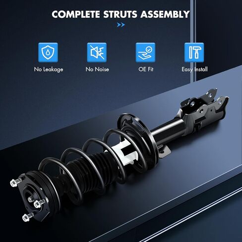 ASAPE 2PCS Front Complete Struts Assembly w/Coil Spring Fit for 2010 2011 2012 2013 for Ford Fiesta Shock Absorber Assembly Replace OE 172525 172524 in Saudi Arabia