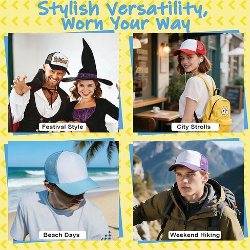 72 Pack Sublimation Trucker Hats, Adjustable Mesh DIY Baseball Caps, Multicolored Heat Transfer Bulk for Men & Women in Saudi Arabia