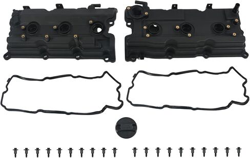 Left and Right Valve Covers Complete with Gasket Bolts Compatible with Pathfinder QX4 3.5L 2002-2003 13264-5W500 13264-5W510 in Saudi Arabia