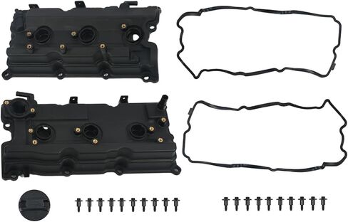 Left and Right Valve Covers Complete with Gasket Bolts Compatible with Pathfinder QX4 3.5L 2002-2003 13264-5W500 13264-5W510 in Saudi Arabia