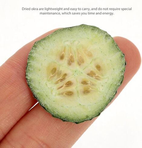 12pcs Real Dried Cucumber Slices Natural Pressed Cucumber Props Fruit Vegetables Model for Resin Art, DIY Crafts, Jewelry Making, Soap & Candle Decor Green - 1.34inch in Saudi Arabia
