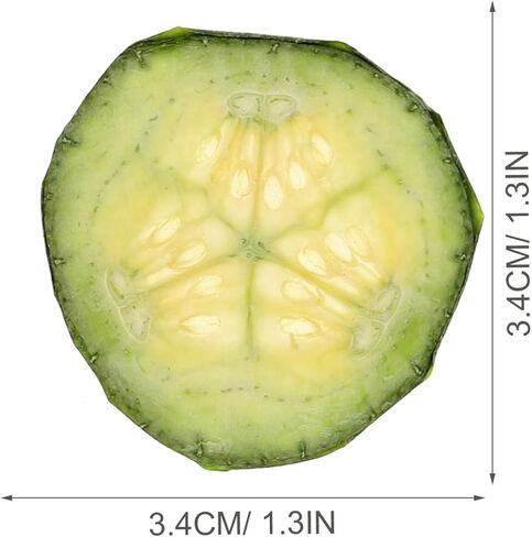 12pcs Real Dried Cucumber Slices Natural Pressed Cucumber Props Fruit Vegetables Model for Resin Art, DIY Crafts, Jewelry Making, Soap & Candle Decor Green - 1.34inch in Saudi Arabia