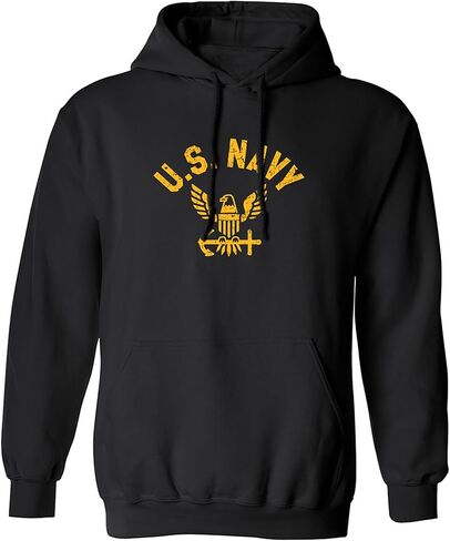 zerogravitee U.S. Navy Vintage Arch Logo with gold ink Adult Hooded Sweatshirt in Saudi Arabia