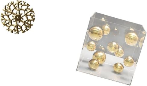 Fenteer Wall Hanging Sculpture Metal Wall Decor Square Acrylic Box Clear Transparent Display Box Case Modern Wrought Iron Frame Suitable for Living Room Bedro in Saudi Arabia