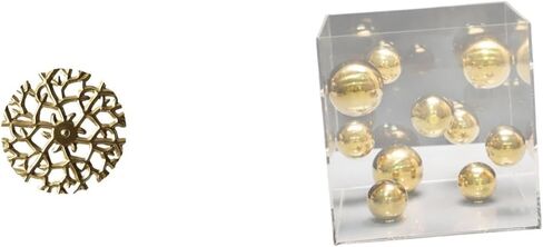Fenteer Wall Hanging Sculpture Metal Wall Decor Square Acrylic Box Clear Transparent Display Box Case Modern Wrought Iron Frame Suitable for Living Room Bedro in Saudi Arabia