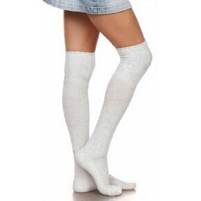جوارب قطنية بنمط عالي للركبة مقاس الكبار للسيدات in Kuwait