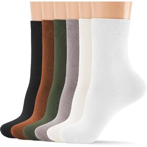 جوارب MORECOO مكشكشة للسيدات، جوارب مكشكشة ذات أساور دوارة قابلة للتنفس من القطن المحبوك الخس المكشكش بطول منتصف الساق 6 عبوات in Kuwait