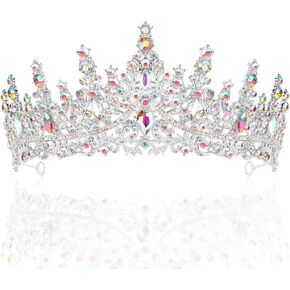 تاج الأميرة كريستال من بيفيلي للنساء - تاج من حجر الراين اللامع لحفلات الزفاف وأعياد الميلاد والمهرجانات والحفلات الراقصة والحفلات in Kuwait