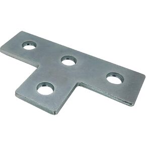 موصل لوحة مسطحة ذو 4 فتحات على شكل حرف T لمسمار 1/2 بوصة في قناة تبختر 1-5/8 بوصة - للخدمة الشاقة، مجلفن كهربائيًا in Kuwait