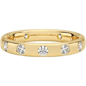 خاتم خطوبة مويسانيتي دائري القطع 10 قيراط 14 قيراط 18 قيراط من الذهب الصلب، 925 فضة استرليني مجموعة فلوش خاتم الذكرى السنوية لفرقة الزفاف هدية للمحاربين القدامى للنساء (E-F VVS1-VVS2) in Kuwait