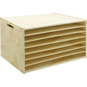 منظم ورق البناء 20 × 13، منظم أدب خشبي كبير الحجم، ملف مكتب 7 طبقات مع أرفف قابلة للتعديل، مكعب تخزين ورق القصاصات قابل للتكديس للفصول الدراسية والمكاتب المنزلية in Kuwait