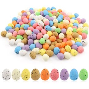 200Pcs Mini Easter Foam Eggs, Mini Eggs Pastel Easter Foam Speckled Egg Bird Egg for Basket Fillers Spring Party Favors Home Centerpiece Decor in Kuwait