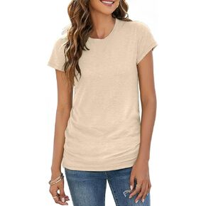 Sherosa Womens T Shirts Short Sleeve Crew Neck Shirts Basic Tee Tops Blouse in Kuwait