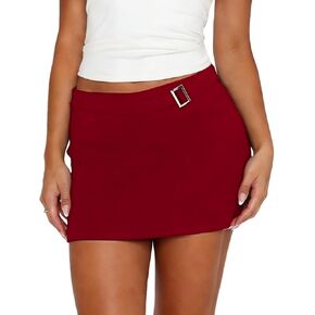 Hafailia Mini Skirt for Women with Shorts Underneath Casual Bodycon A-line Short Skirts Belted Skorts Trendy 2026 in Kuwait
