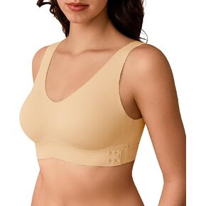SHARICCA Wireless Bras for Women - S-3XL Criss Cross Bra No Underwire - Seamless Back Smothing Support Padded Bralette in Kuwait