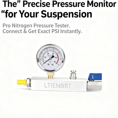 منظم النيتروجين ملء الصدمات مع مقياس النيتروجين 700 رطل لكل بوصة مربعة منظم النيتروجين ملء الصدمات بدون فقدان أداة تشاك متوافقة مع كاواساكي، هوندا، يامادا، ATV، UTV مع صدمة مع صمام شريدر in Kuwait