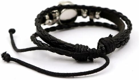 2Pcs Luminous Couple Bracelets Sun Moon Adjustable Black Braided Bracelet Friendship Fashion Romantic Birthday Gifts in Saudi Arabia