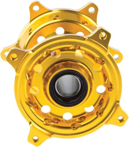 Tusk Impact Motorcycle Hub - Rear Yellow Compatible with Suzuki RMZ250 2007-2025 in Saudi Arabia