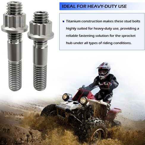 Stud Bolts Titanium Sprocket Hub Compatible with Yamaha Banshee 350 Blaster 200 Breeze 125 Raptor 660 Warrior 350 OEM# 90116-08507-00 90170-08258-00 in Saudi Arabia