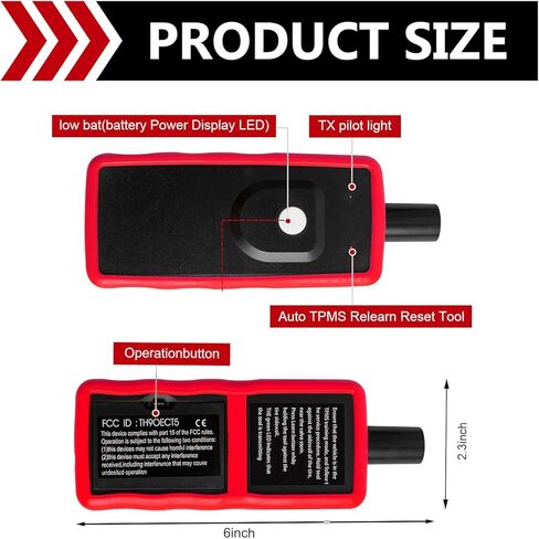 أداة إعادة تعلم TPMS لنظام مراقبة ضغط الإطارات التلقائي، أداة إعادة ضبط TPMS فعالة، جهاز تنشيط مستشعر ضغط الإطارات، عالمي لمعظم شاحنات السيارات وسيارات الدفع الرباعي (أسود، وليس بطارية) in Saudi Arabia