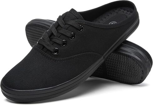 TUOPIN Women's White Slip-On Canvas Loafers Shoes Comfortable Lightweight Mules,Breathable Casual Walking Shoes for Everyday Wear in Saudi Arabia