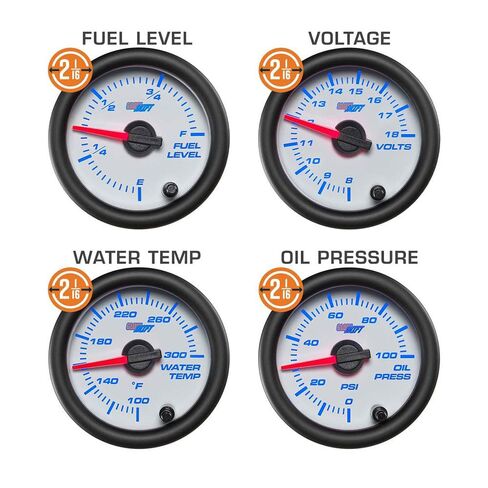 GlowShift 6-Gauge Cluster Package Fits Ford F-100 Truck 1967-1972 - White 7 Color Speedometer, Tach, Oil Pressure, Water Coolant Temp, Fuel Level & Volt Gauges - Direct Fit Dashboard Panel Pod in Saudi Arabia
