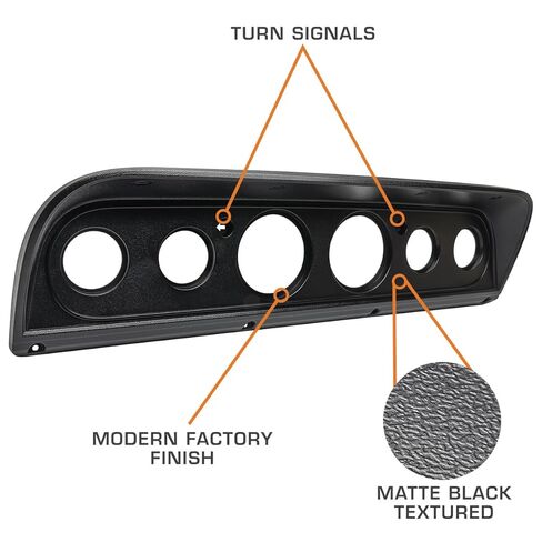 GlowShift 6-Gauge Cluster Package Fits Ford F-100 Truck 1967-1972 - White 7 Color Speedometer, Tach, Oil Pressure, Water Coolant Temp, Fuel Level & Volt Gauges - Direct Fit Dashboard Panel Pod in Saudi Arabia