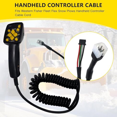 GRABOTE New Replacement Fits for Western Fisher Fleet Flex Snow Plows Handheld Controller Cable Cord 96464, 9 Button 4-Pin Square in Saudi Arabia
